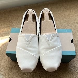 TOMS Alpargata White Recycled Cotton Canvas Men’s Slip-On